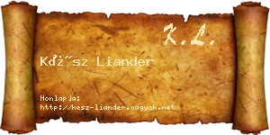 Kész Liander névjegykártya